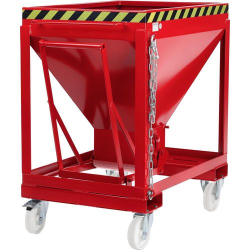 Silowagen Typ RSLF-600 780x1200x1030 mm Volumen 0,6 m³Korn 3mm RAL 3000 feuerrot