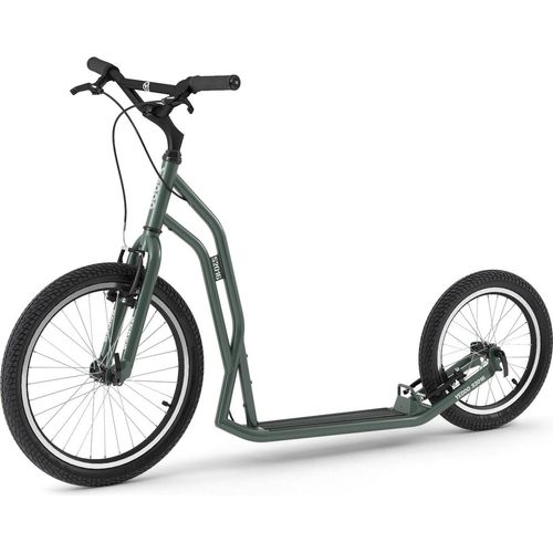Yedoo S2016 Roller Scooter Tretroller - für Erwachsene und Teenager, bis 150 kg, mit Luftreifen 20/16 und verstellbarem Lenker Grün