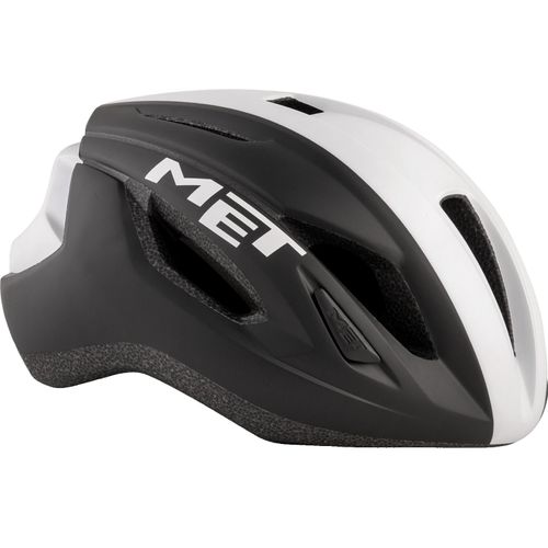 MET Fahrradhelm Strale , Schwarz Weiß, S