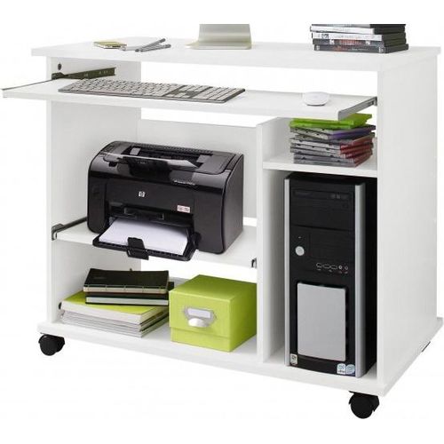 Computertisch Schreibtisch PC-Tisch weiß - (3998)