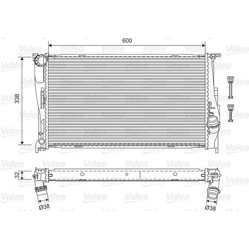 Motorkühler von Valeo (701601) Wärmetauscher Kühlung Motorkühler