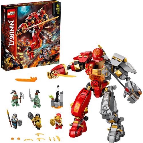 LEGO 71720 NINJAGO Feuer-Stein-Mech Spielzeug, Ninja Actionfigur