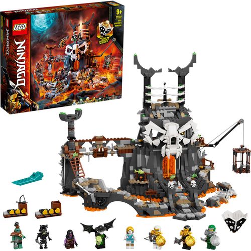 LEGO 71722 NINJAGO Verlies des Totenkopfmagiers, 2-in-1 Bauset und Brettspiel mit 8 Minifiguren