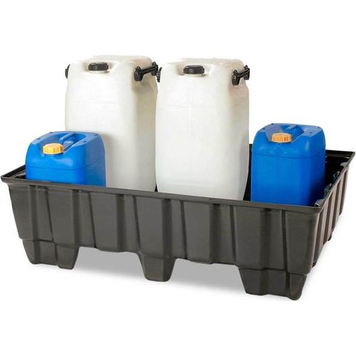 Sicherheits-Auffangwanne, Kunststoff, LxBxH 1230 x 830 x 400 mm, Auffangvolumen 235 Liter