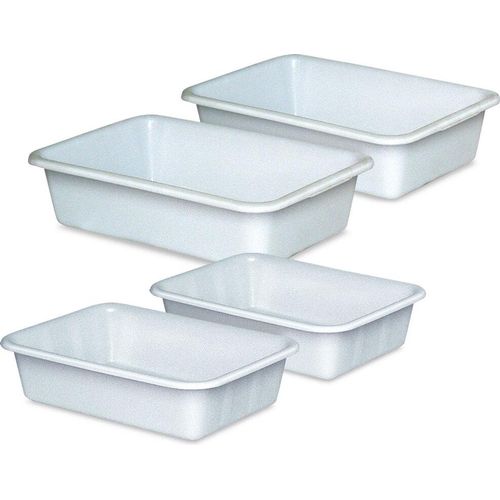 Set mit 4 Kunststoffwannen, lebensmittelecht, 2x 25 Liter, 2x 40 Liter