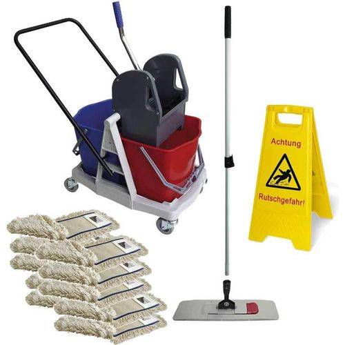 Nasswischwagen Komplett-Set inkl. 1 Warnschild