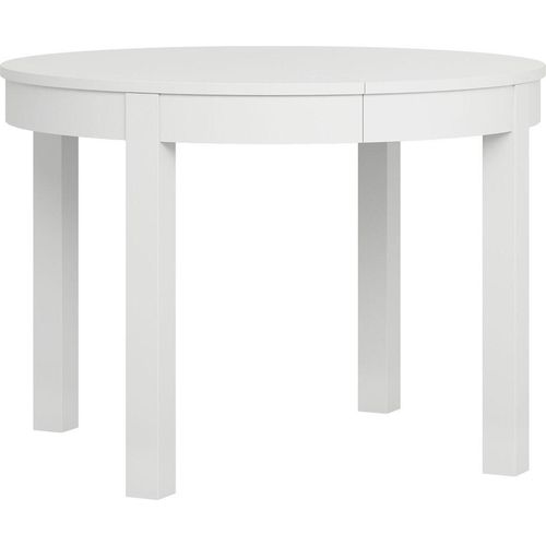 Esstisch ausziehbar, Farbe: Weiß - Abmessungen: 110 - 210 x 110 cm (B x T)