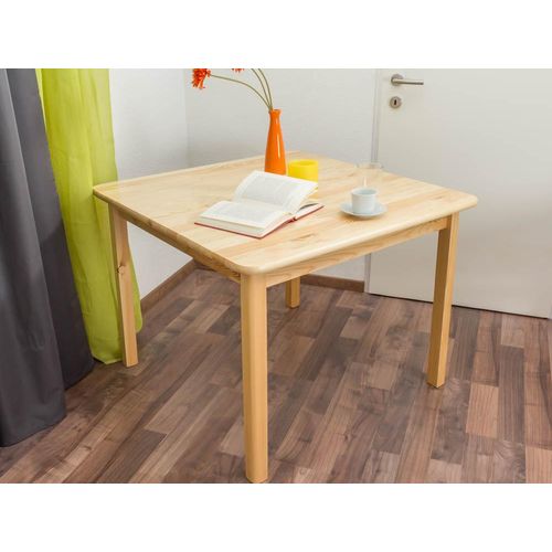 Esstisch massiv 002 (eckig) - Abmessung 75 x 100 x 100 cm (H x B x T)