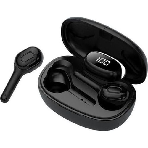 T9 TWS Wireless Bluetooth 5.0 Kopfhörer HIFI Graphen Bass LED Digitalanzeige 6D HD Call Kopfhörer mit Ladebox - Schwarz