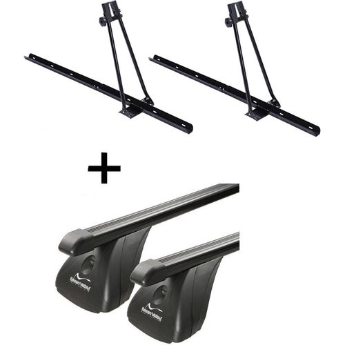2x Fahrradträger ORION + Dachträger VDP Stahl kompatibel mit für Opel Vectra C 4 Türer 2002-2008