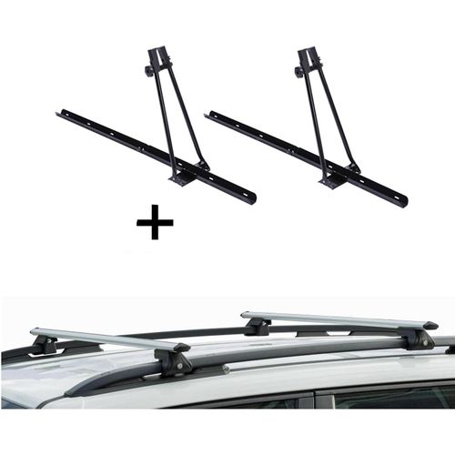2x Fahrradträger ORION + Relingträger CRV135 kompatibel mit Chrysler Voyager ab 08