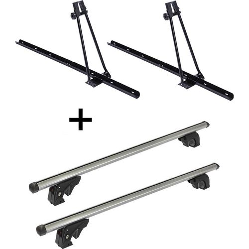 2x Fahrradträger ORION + Dachträger/Relingträger VDP LION1 kompatibel mit Tata Xenon (5 Türer) ab 07