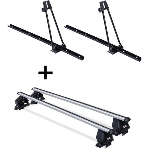 2x Fahrradträger ORION + Dachträger Menabo Tema kompatibel mit für Alfa Romeo Romeo 147 (Kombi 5 Türer) 2000-2010 Image