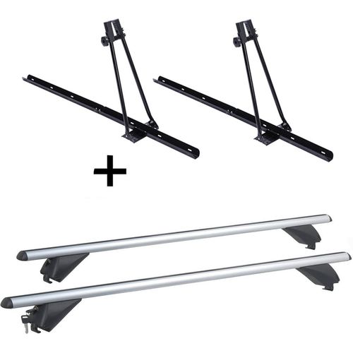 2x Fahrradträger ORION + Alu Dachträger RB003 kompatibel mit Bmw X1 (E84) (5Türer) 2009-2015