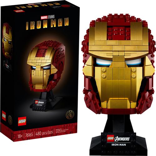 LEGO 76165 Super Heroes Marvel Iron Mans Helm, Bauset, Sammlerobjekt für Erwachsene, Geschenkidee