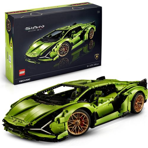 LEGO Technic Lamborghini Sián FKP 37 Rennauto, Modellbausatz für Erwachsene, Geschenkidee zum Geburtstag für Männer oder Frauen, Sammlerstück zum Austellen als Home- oder Büro-Deko, Modellauto 42115