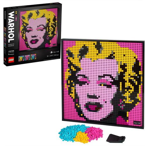 LEGO 31197 Art Andy Warhol’s Marilyn Monroe Set, Poster für Sammler, Wanddekoration, DIY Puzzle für Erwachsene