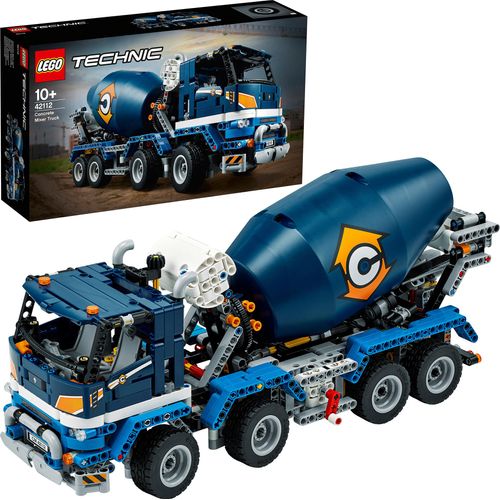 LEGO 42112 Technic Betonmischer-LKW, Mischmaschine, Spielzeug für Kinder ab 10 Jahre, Baufahrzeug mit interaktiven Funktionen
