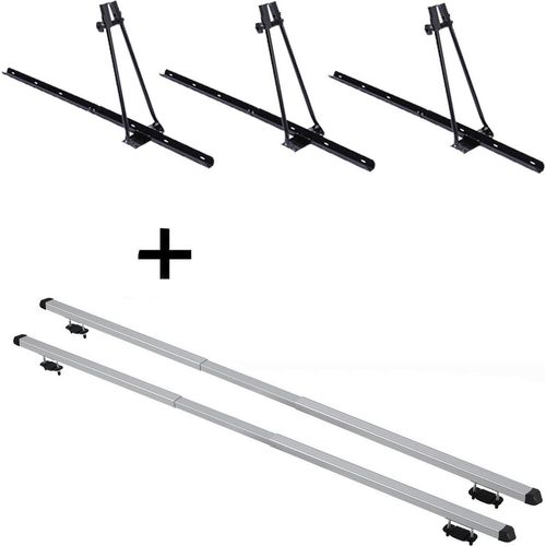 3x Fahrradträger ORION + Dachträger RAPID kompatibel mit Bmw X5 (E53) (5Türer) 99-06