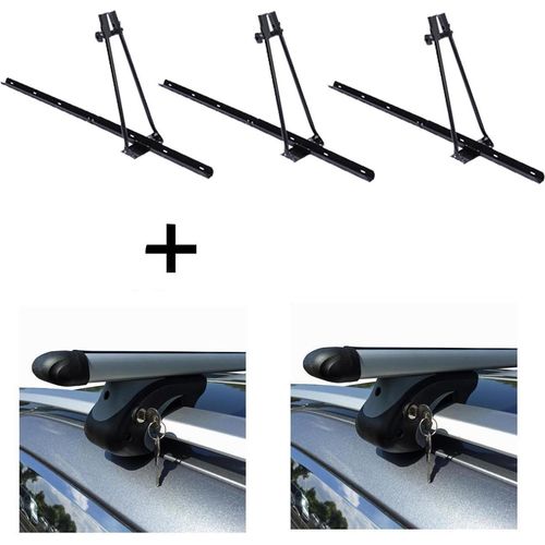 3x Fahrradträger ORION + Relingträger VDP L120 kompatibel mit für Hyundai Tucson JM 04-15