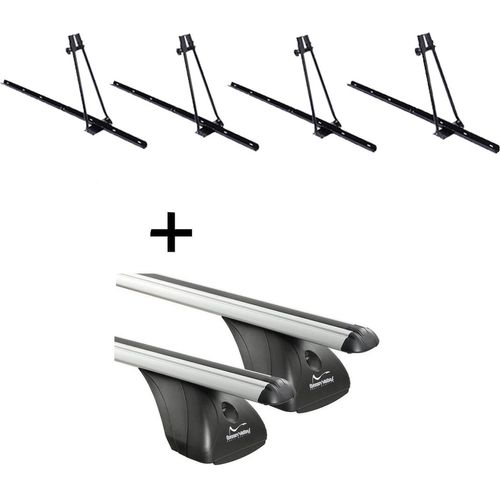 4x Fahrradträger ORION + Dachträger VDP kompatibel mit für Opel Vectra C 4 Türer 2002-2008