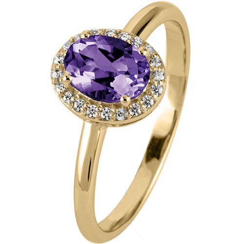 Jacques Lemans - Silberring vergoldet mit Amethyst - SE-R116G54 - RW: 54