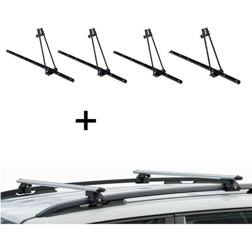 4x Fahrradträger ORION + Relingträger CRV135 kompatibel mit für Toyota Land Cruiser 120 03-09 Image