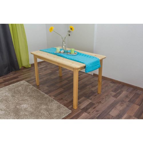 Esstisch massiv 001 (eckig) - Abmessung 75 x 130 x 80 cm (H x B x T)