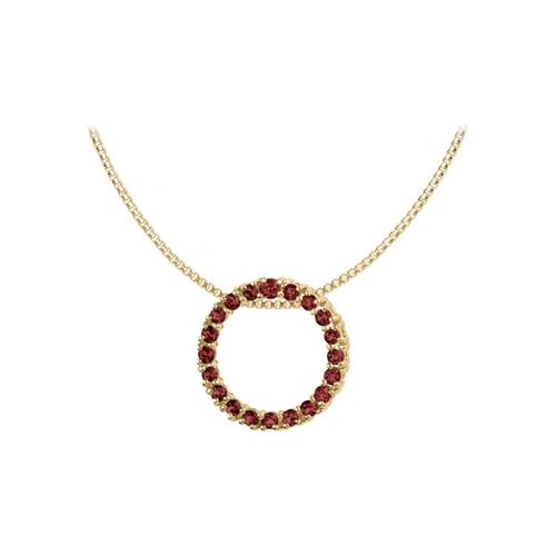 Jacques Lemans - Kette Sterlingsilber vergoldet mit Granat - SE-C121G