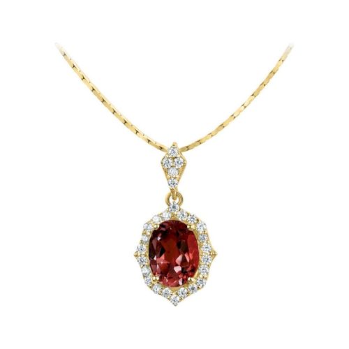 Jacques Lemans - Kette Sterlingsilber vergoldet mit Granat - SE-C115H