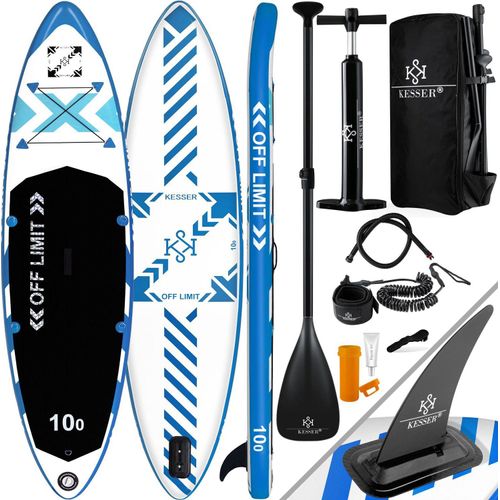 KESSER® Aufblasbares SUP Board Set Stand Up Paddle Board Premium Surfboard Wassersport | 6 Zoll Dick | Komplettes Zubehör | 130kg
