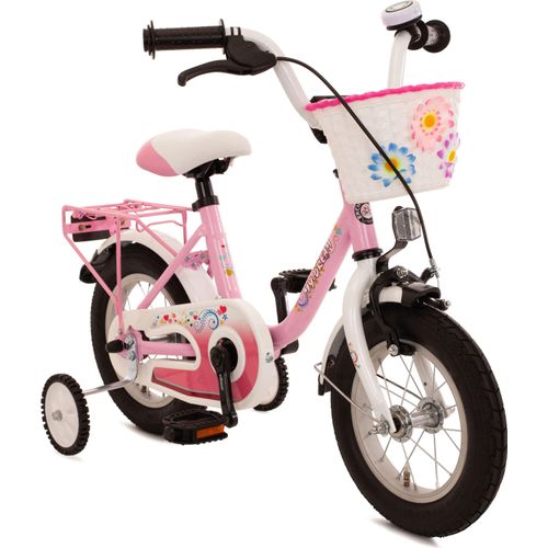 Bachtenkirch Kinderfahrrad 12 Zoll Rücktrittbremse Fahrrad Kinder Mädchen Pink