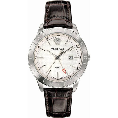 Versace Herren Uhr Armbanduhr Univers GMT VEBK00118 Leder