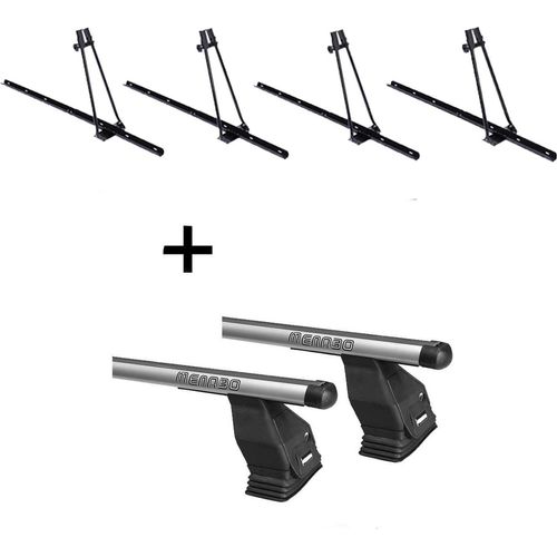 4x Fahrradträger ORION + Dachträger Menabo Tema kompatibel mit für Mercedes B-Klasse W245 2005-2011