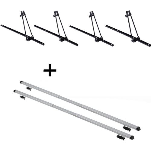 4x Fahrradträger ORION + Dachträger RAPID kompatibel mit Bmw X5 (E70) (5Türer) 06-10