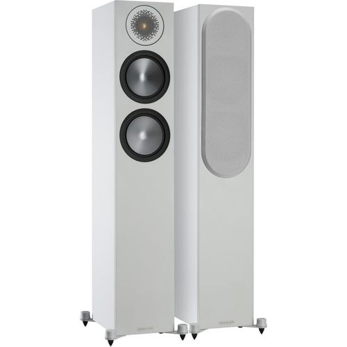 Monitor Audio Bronze 200 (6G) Standlautsprecher weiß (Frontseite grau) [Paar]