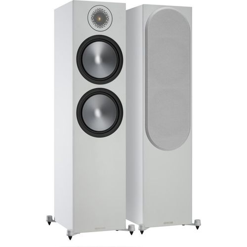 Monitor Audio Bronze 500 (6G) Standlautsprecher weiß (Frontseite grau) [Paar]