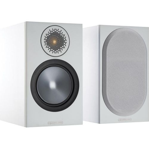 Monitor Audio Bronze 50 (6G) Kompaktlautsprecher weiß (Frontseite grau) [Paar]