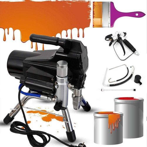 Hochdruck Airless Farbsprühgerät Spritzpistole Sprühfarbe für Spritzlackierung Elektrisches Farbsprühsystem Lackiergerät Professionelle Spritzpistolenmaler für Wanddecken/Holz Metallfarbe Innen- und Außenbereich Sprühmaschine schnelle Wärmeableitung