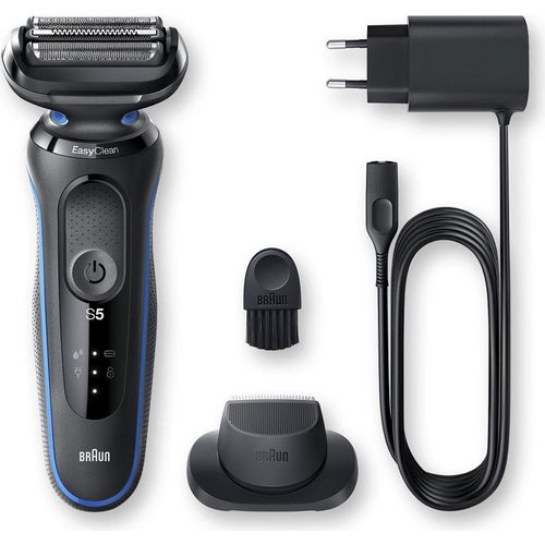 Braun Series 5 - 50-B1200s Akku-Rasierer schwarz/blau, Farbe:Schwarz/Blau