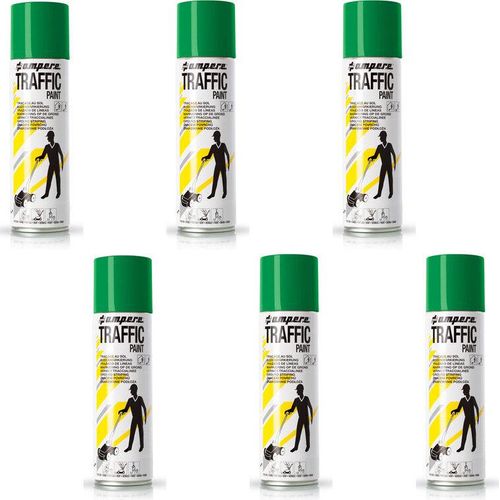 Traffic Paint® Bodenmarkierungsfarbe Spraydosen für Markierwagen(grün,6)