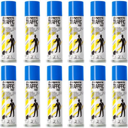 Traffic Paint® Bodenmarkierungsfarbe Spraydosen für Markierwagen(blau,12)