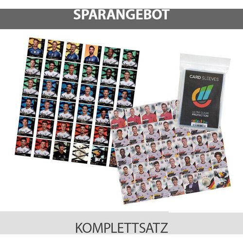 EM 2020 REWE + WM 2018 REWE Sammelkarten - je 1 Komplettsatz GLITZER