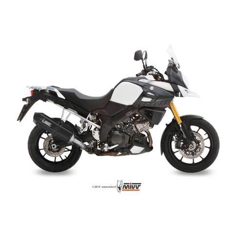 Mivv Speed Edge Suzuki Dl V-strom 1000/xt 2014-20/v-strom 1050/xt 2020-24 S.042.lrb Homologierter Slip On Schalldämpfer Silber Homologated Silber Homologated