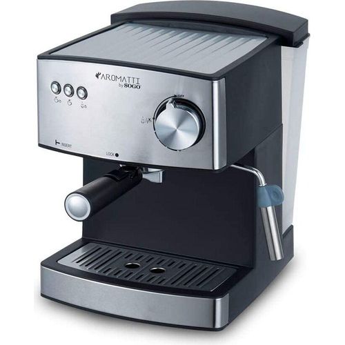 SOGO - KAFFEEMASCHINE Combi SS-5665 Aromatti, 850 W, 15/20 Bar, für gemahlenen Kaffee und E.S.E-Kapseln. Einzeldosis, Verdampfer, Becherwärmfläche, doppelter Auslassarm