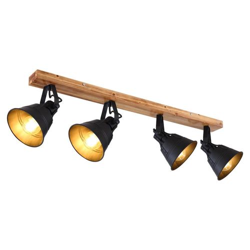 LED Deckenleuchte, schwarz matt, Spots verstellbar