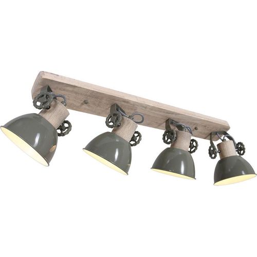 LED Deckenstrahler, Metall, Holz, Spots verstellbar
