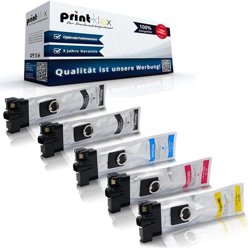 5x Kompatible Tintenpatronen für Epson WorkForce Pro WF-C 5710 DWF WorkForce Pro WF-C 5790 DWF WorkForce Pro WF-C 5200 Series WorkForce Pro WF-C 5215 DW T9451 T9452 T9453 T9454 BKCMY-Office Pro Serie