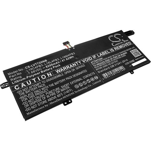 Akku für Lenovo Ideapad 720s (äqu. L16C4PB3), 6200mAh