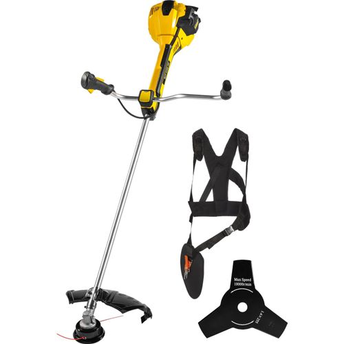 TEXAS Motorsense Benzin BCP 5200 2in1 freischneider rasentrimmer 2 takt trimmer | 2,1 PS | Profi-Schultergurt | Fadenspule | 3-Zahn Messer